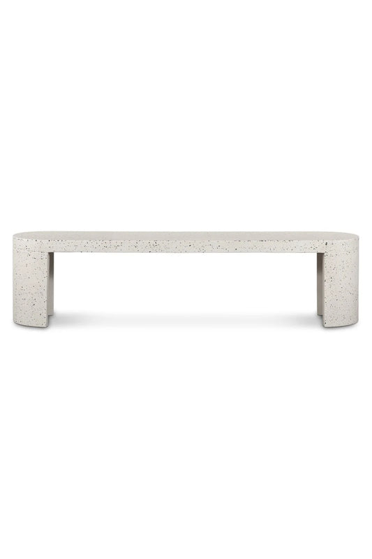 Luxury White Terrazzo Bench European Style for Villa
