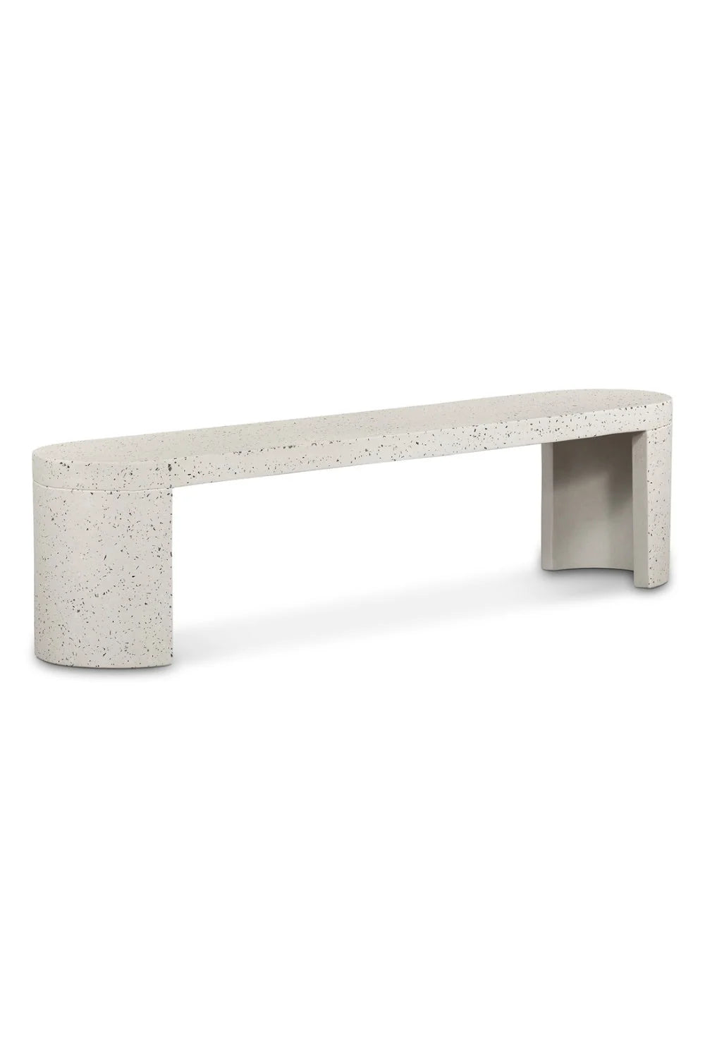 Luxury White Terrazzo Bench European Style for Villa