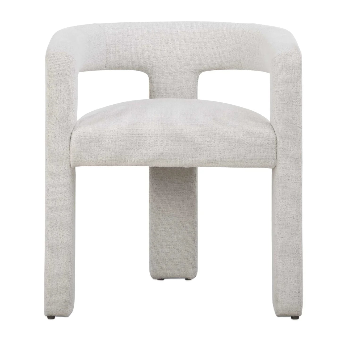 Luxury White Three-Legged Dining Chair European Style for Villa