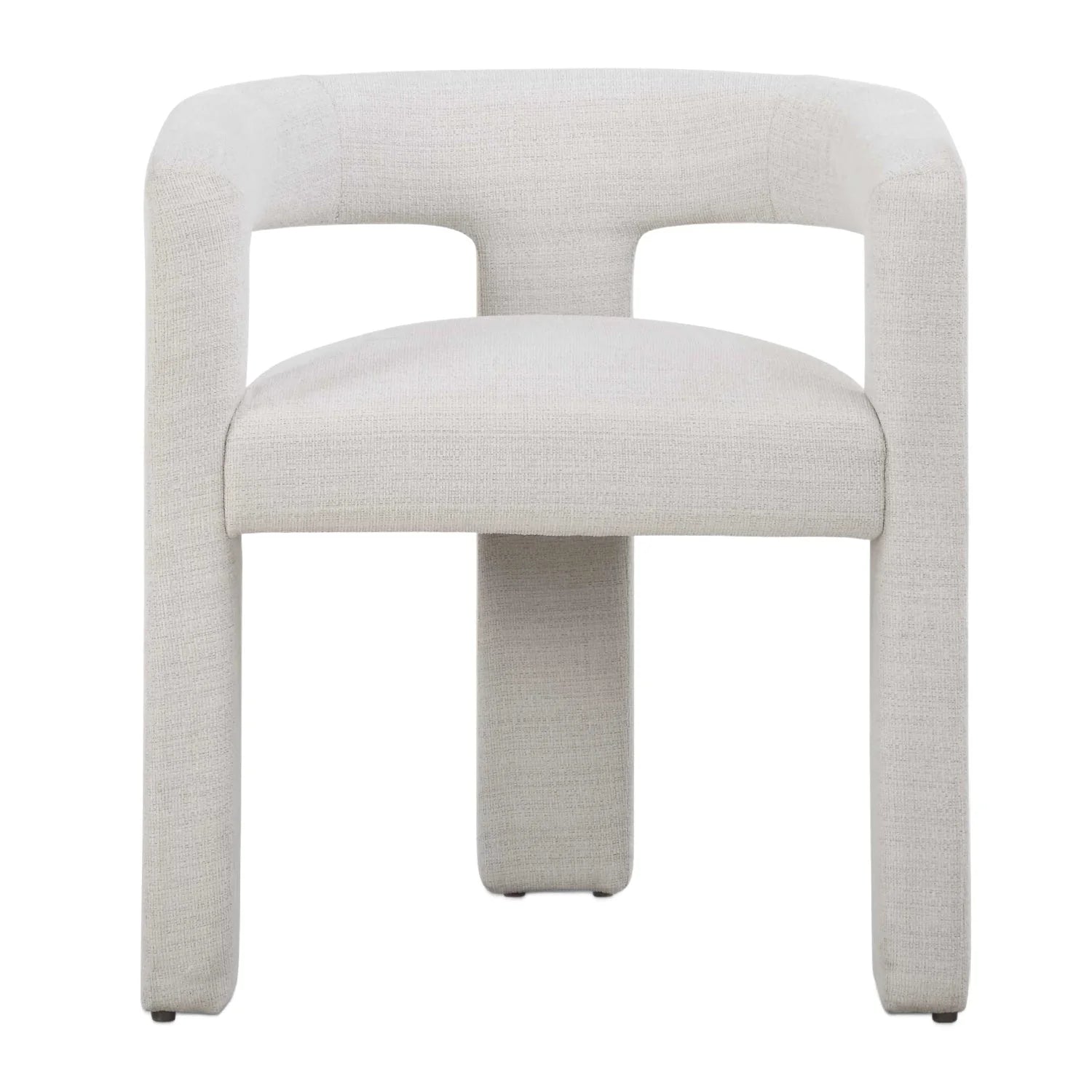 Luxury White Three-Legged Dining Chair European Style for Villa