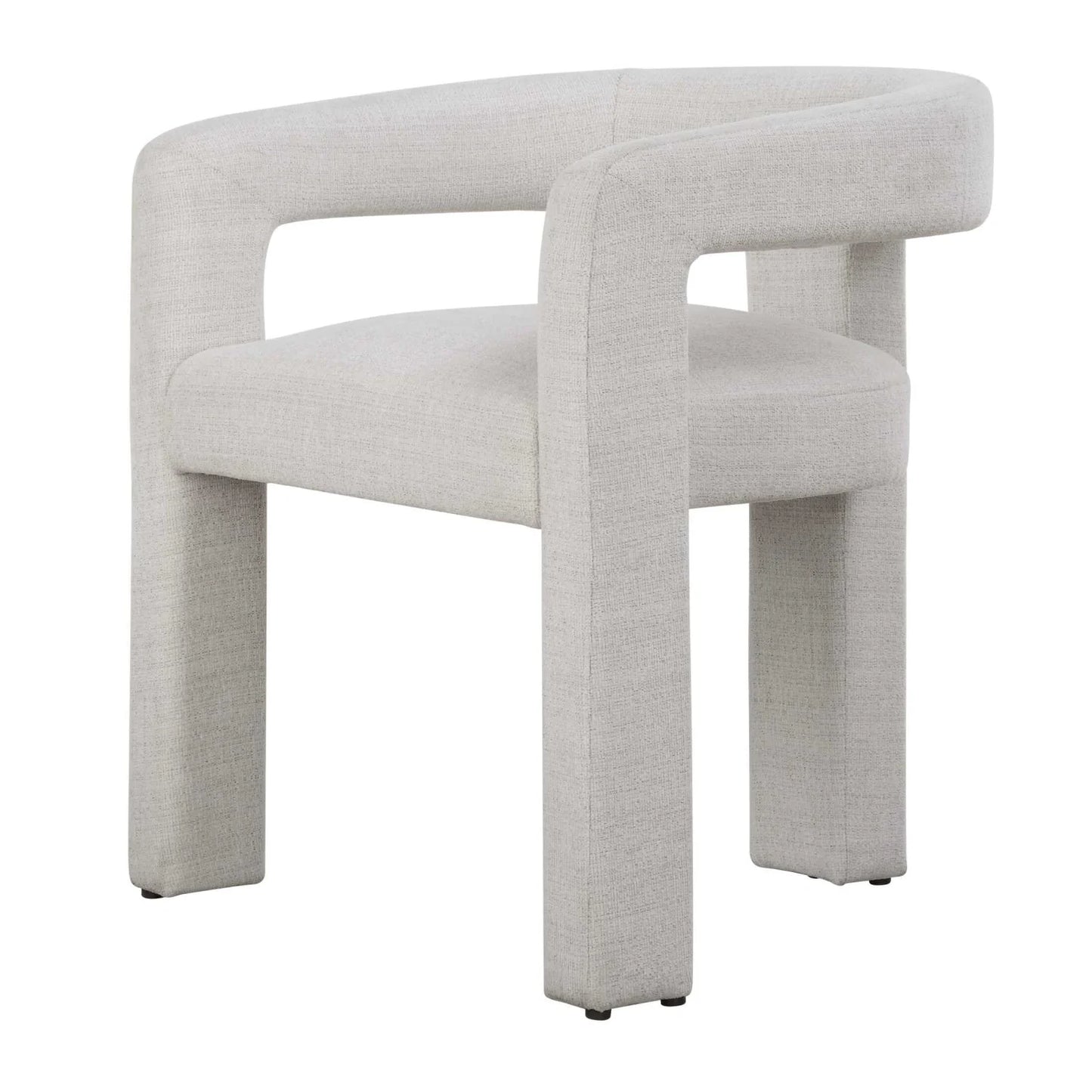 Luxury White Three-Legged Dining Chair European Style for Villa