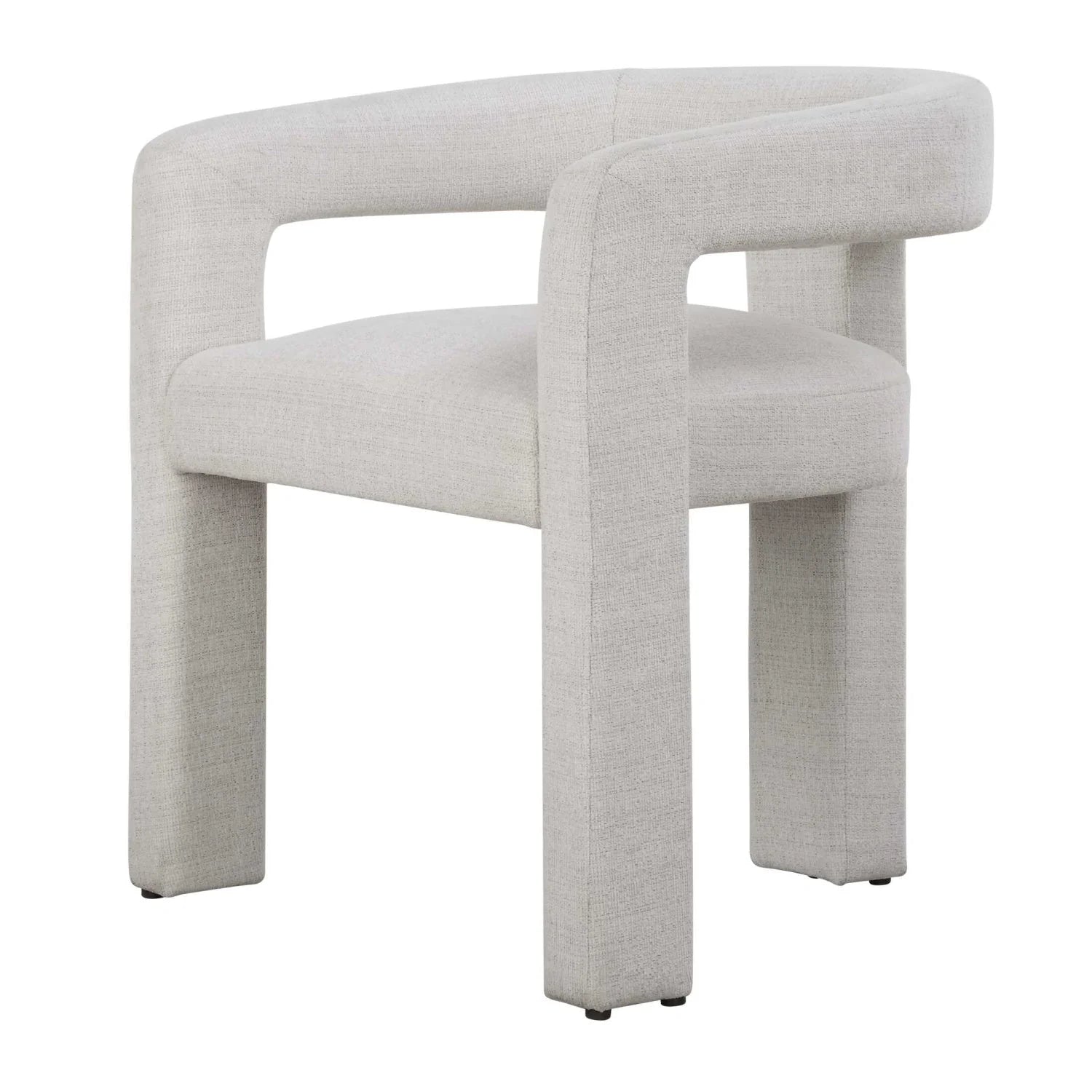 Luxury White Three-Legged Dining Chair European Style for Villa