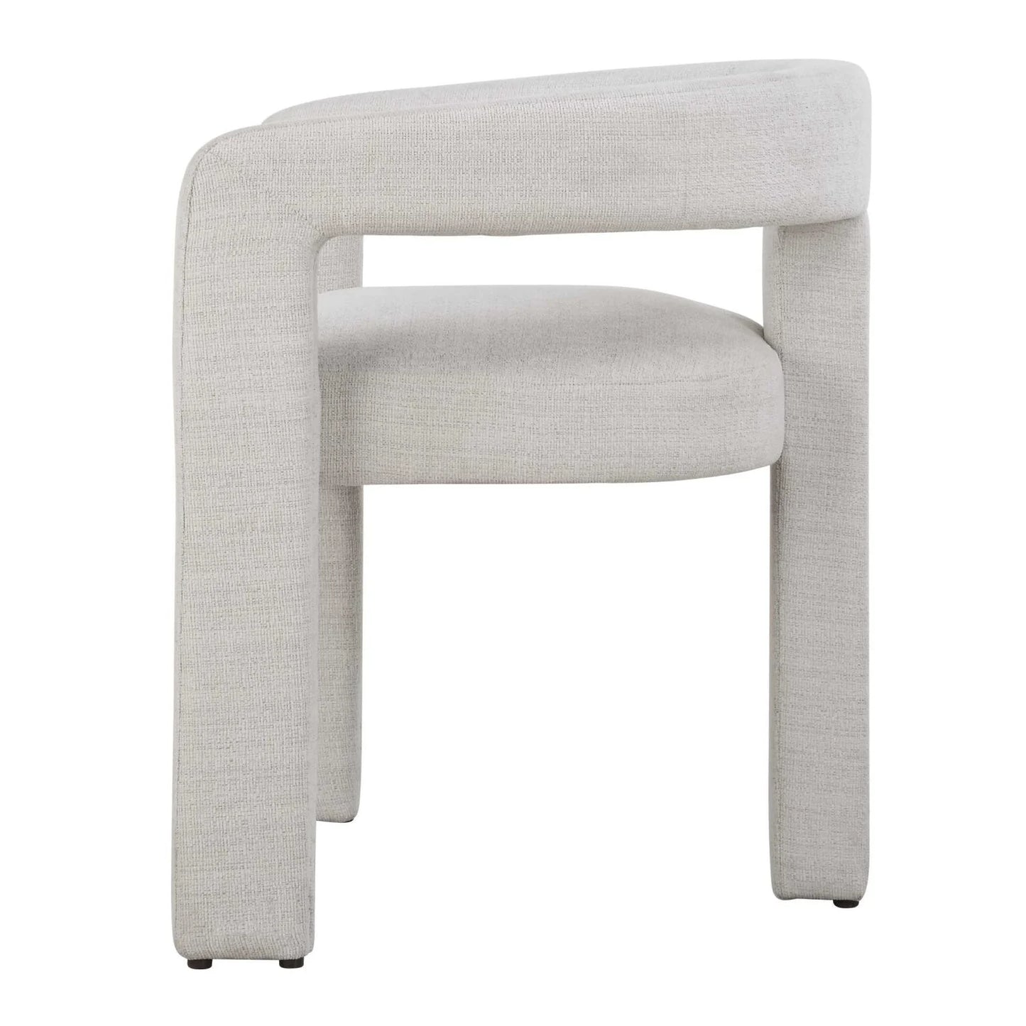 Luxury White Three-Legged Dining Chair European Style for Villa