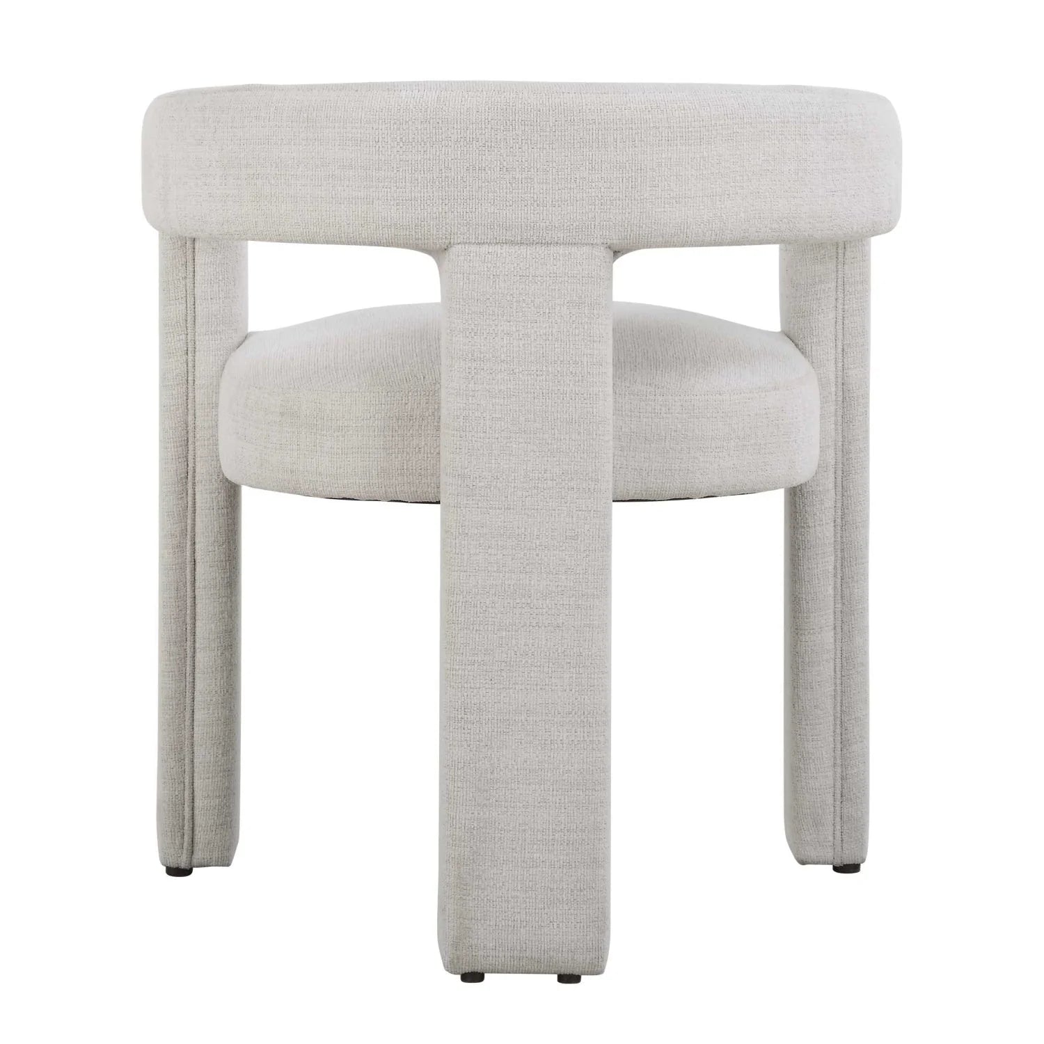 Luxury White Three-Legged Dining Chair European Style for Villa