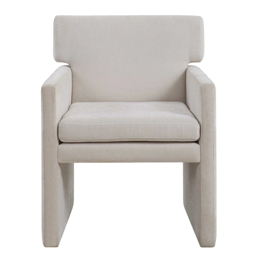 Luxury White Velvet Dining Chairs European Style for Villa