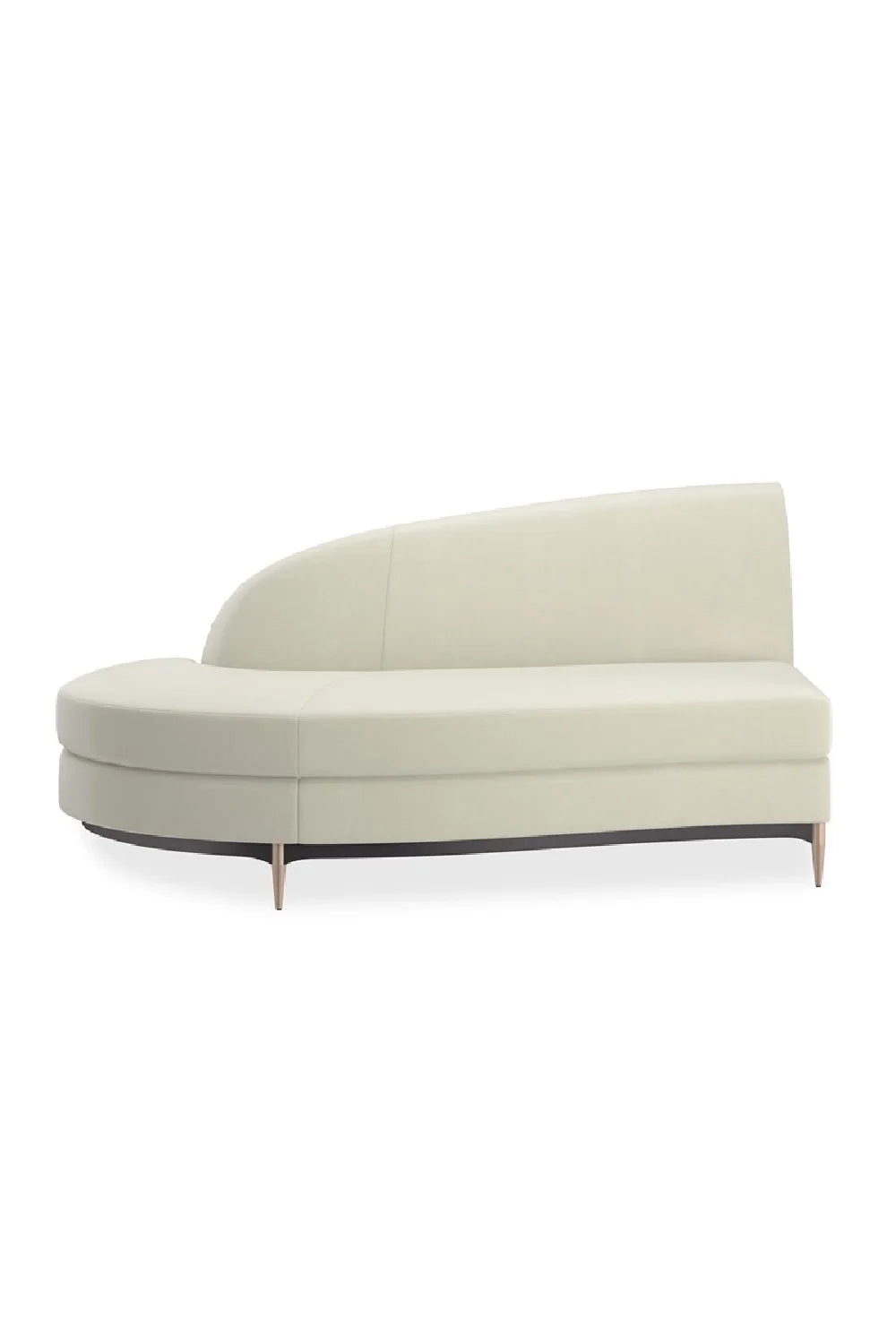 Luxury White Velvet Sectional Sofa Modern Italian Style for Villa