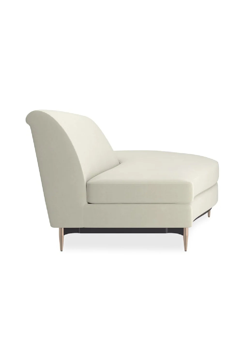 Luxury White Velvet Sectional Sofa Modern Italian Style for Villa