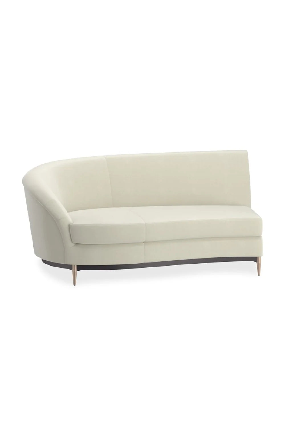 Luxury White Velvet Sectional Sofa Modern Italian Style for Villa