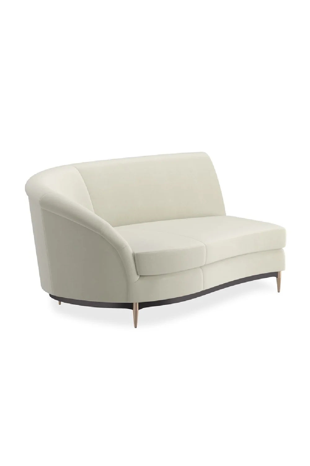 Luxury White Velvet Sectional Sofa Modern Italian Style for Villa