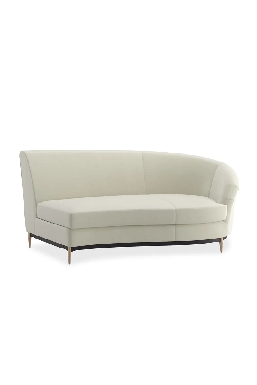 Luxury White Velvet Sectional Sofa Modern Italian Style for Villa
