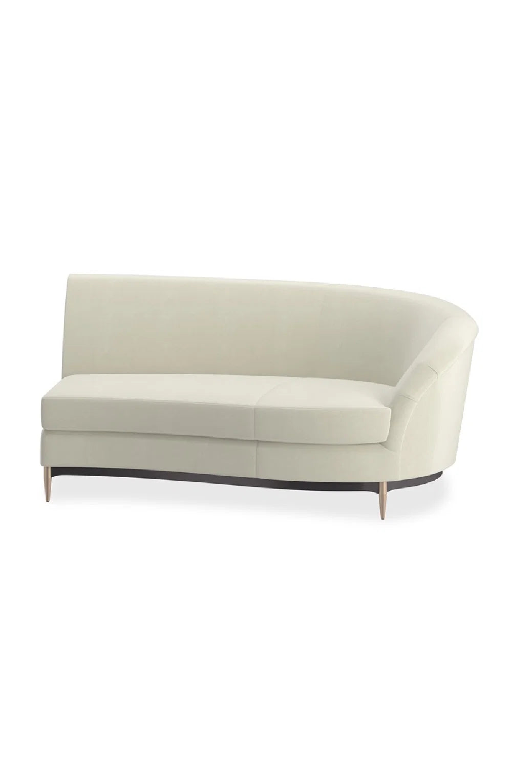 Luxury White Velvet Sectional Sofa Modern Italian Style for Villa