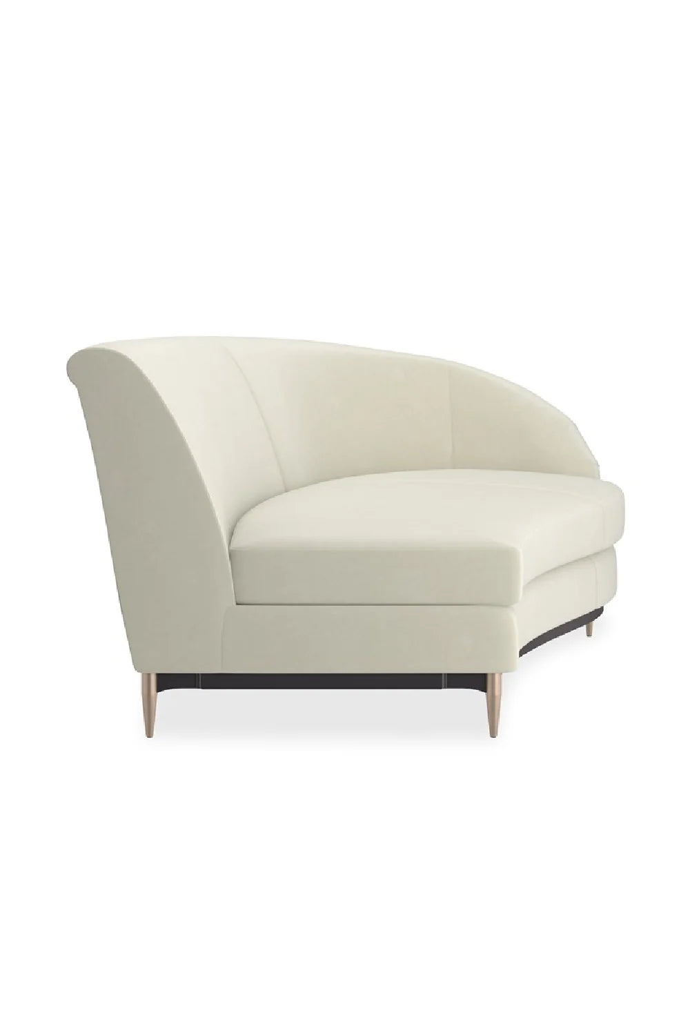 Luxury White Velvet Sectional Sofa Modern Italian Style for Villa