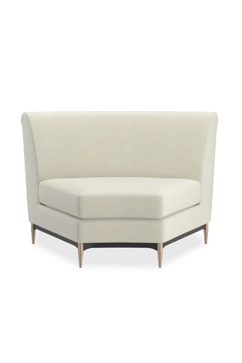 Luxury White Velvet Sectional Sofa Modern Italian Style for Villa