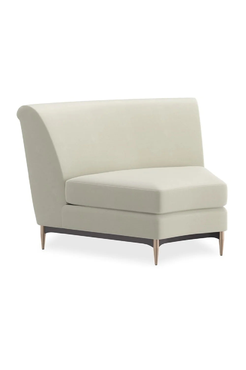 Luxury White Velvet Sectional Sofa Modern Italian Style for Villa