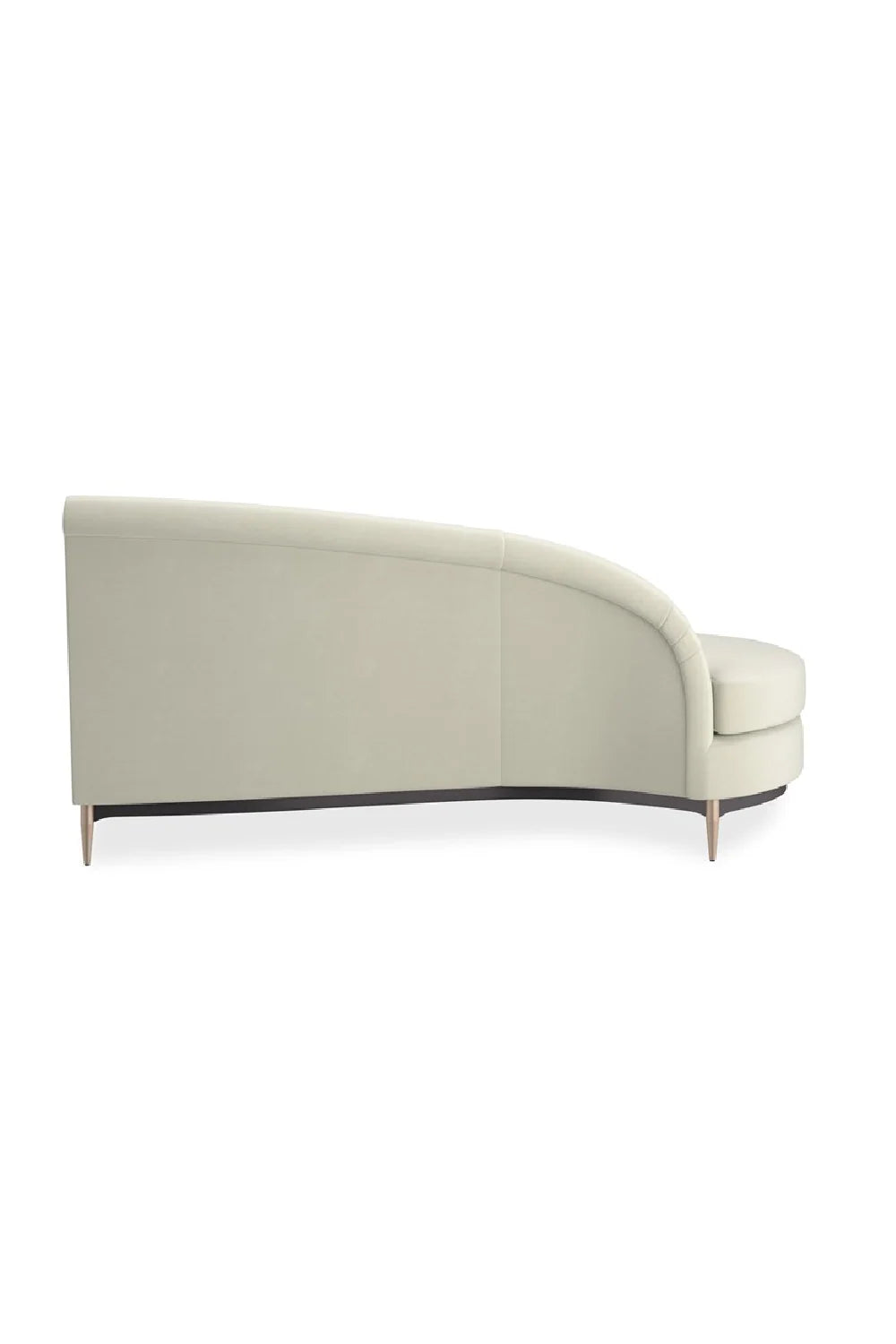 Luxury White Velvet Sectional Sofa Modern Italian Style for Villa