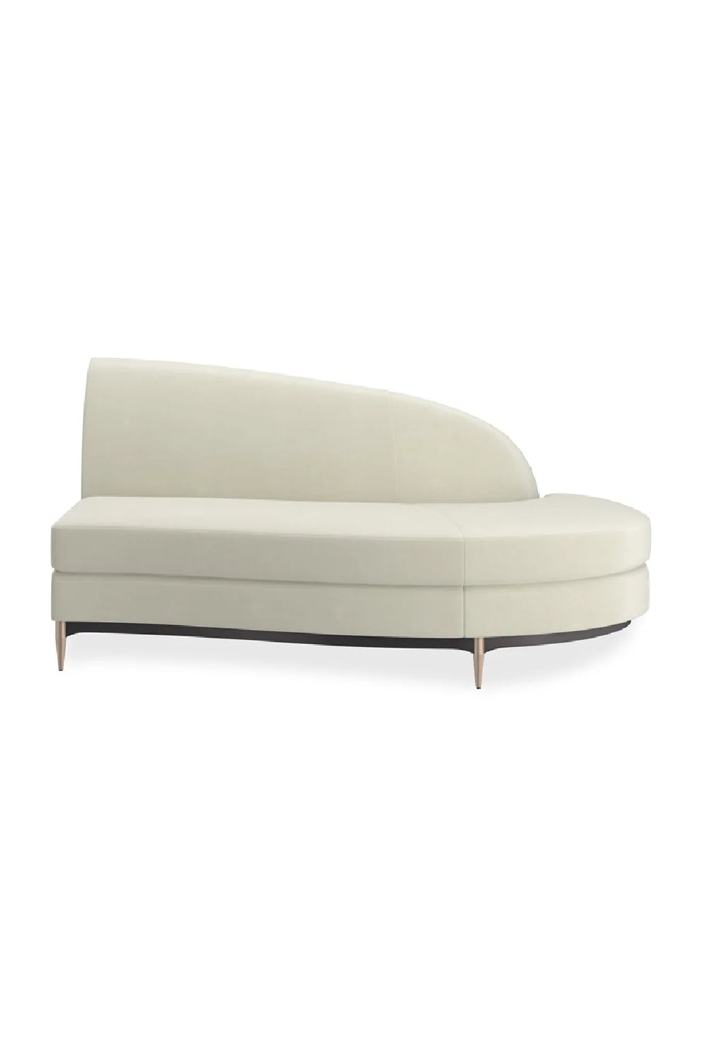 Luxury White Velvet Sectional Sofa Modern Italian Style for Villa