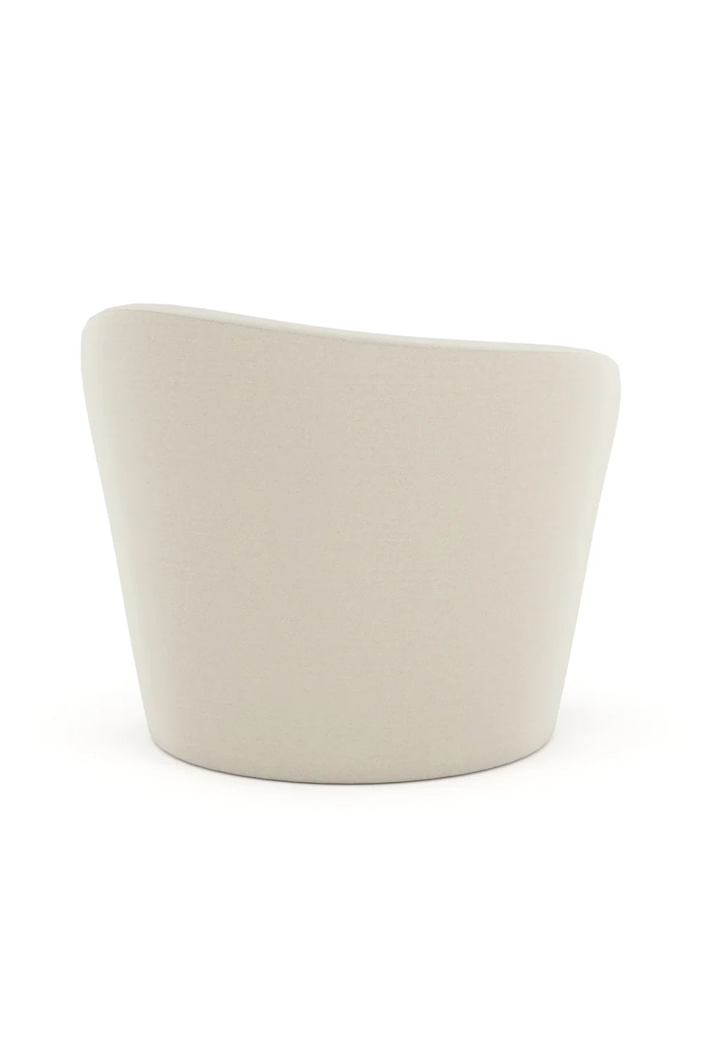 Luxury White Velvet Swivel Lounge Chair Modern Italian Style for Villa