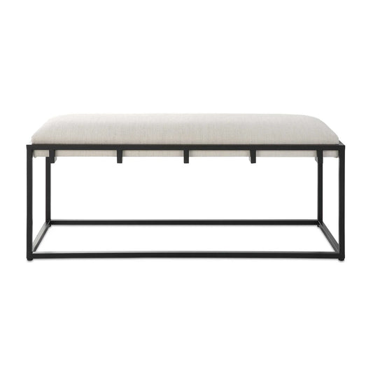 Luxury White Waffle Bench European Style for Villa