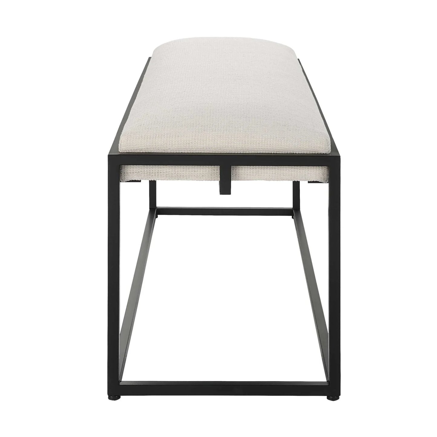 Luxury White Waffle Bench European Style for Villa