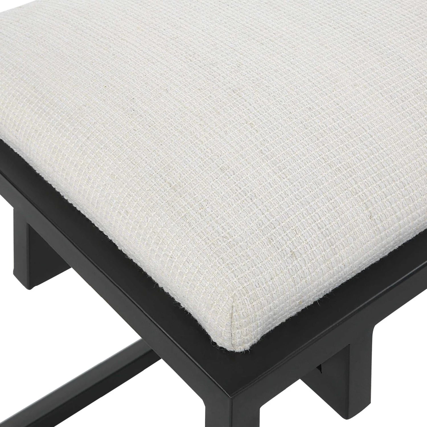 Luxury White Waffle Bench European Style for Villa