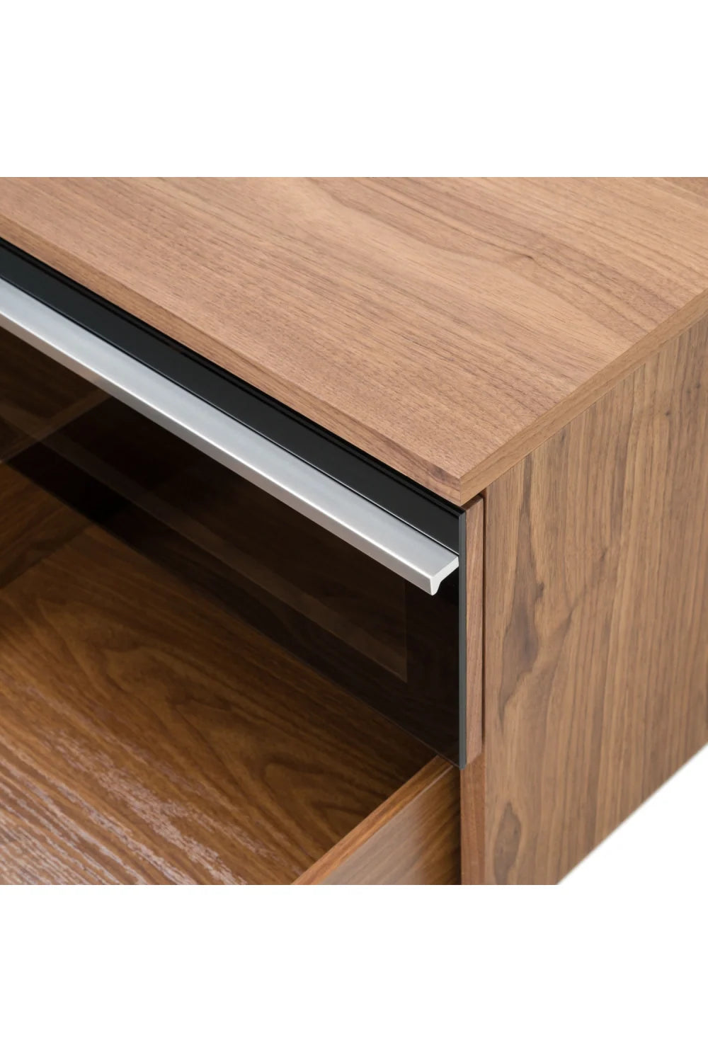Luxury White Walnut TV Stand Modern Italian Style for Villa