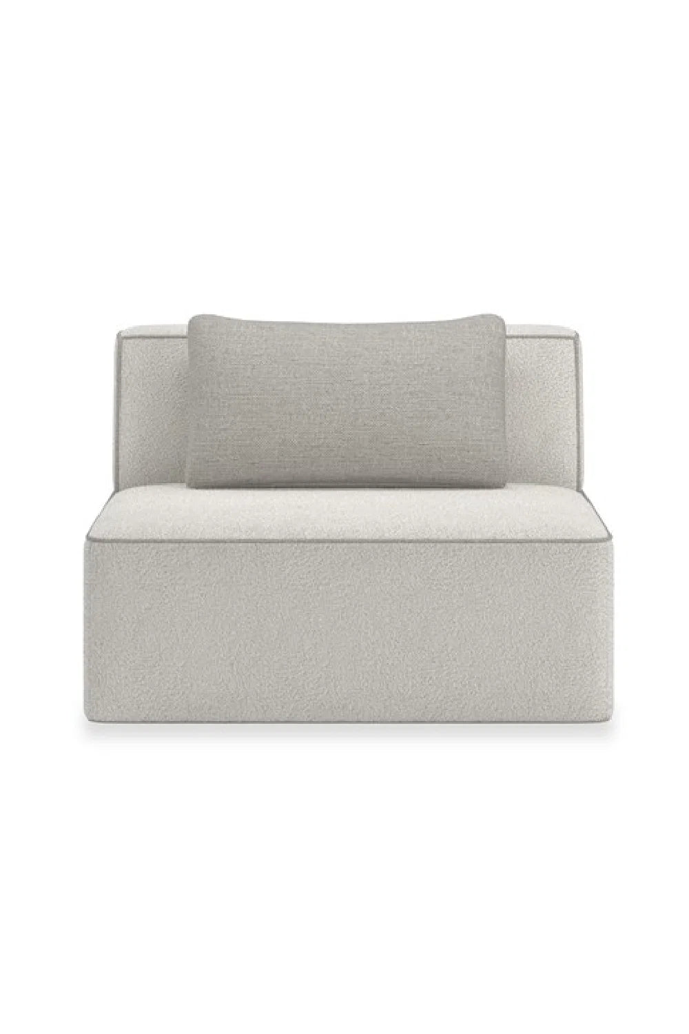 Luxury White Welted Sectional Sofa Modern Italian Style for Villa