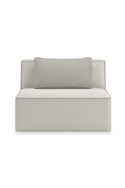 Luxury White Welted Sectional Sofa Modern Italian Style for Villa