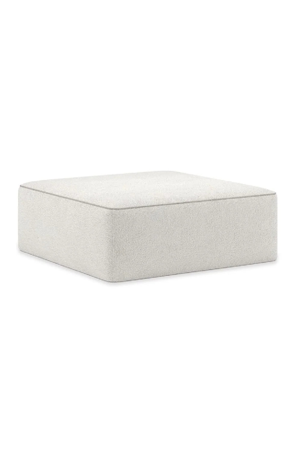 Luxury White Welted Sectional Sofa Modern Italian Style for Villa
