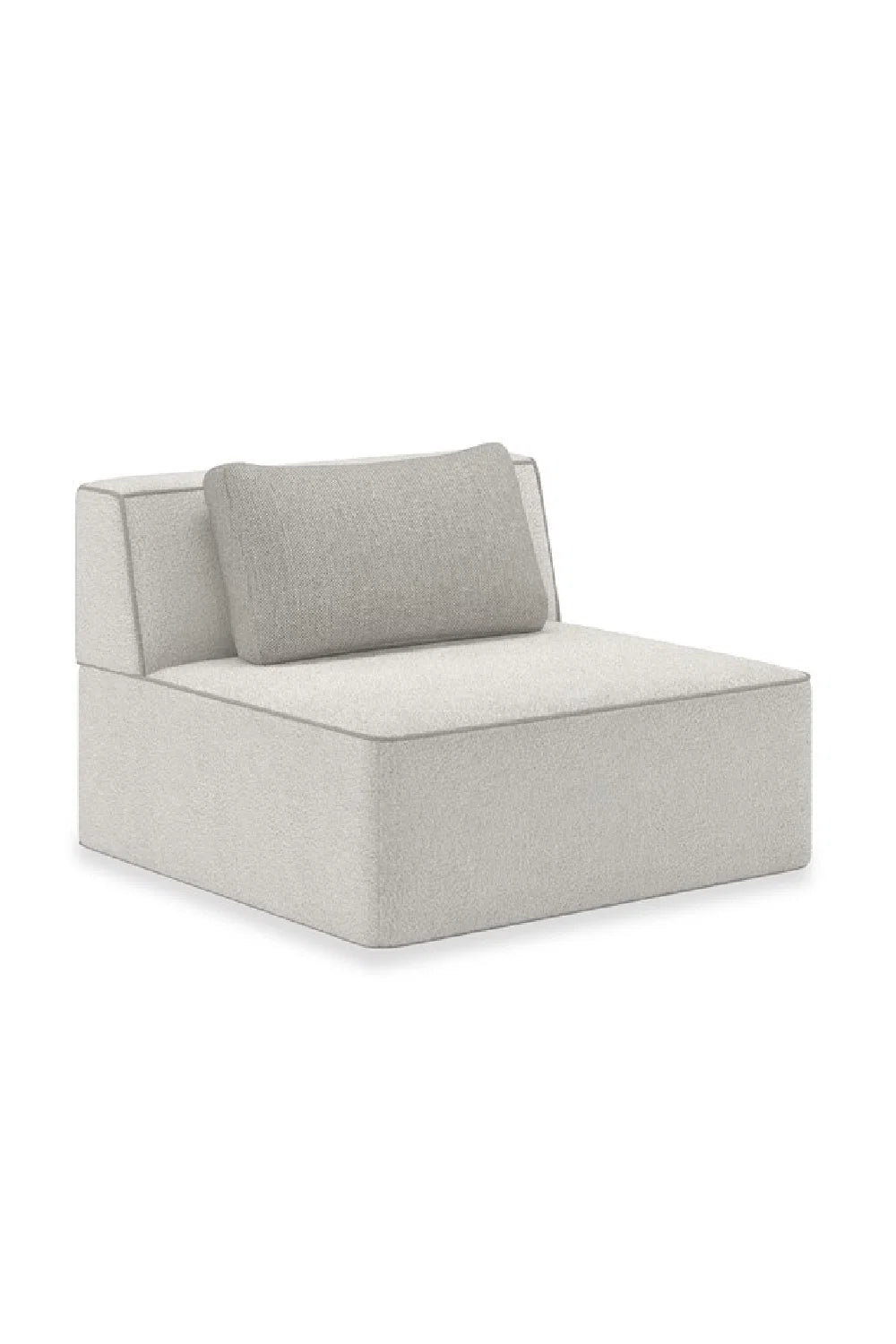 Luxury White Welted Sectional Sofa Modern Italian Style for Villa