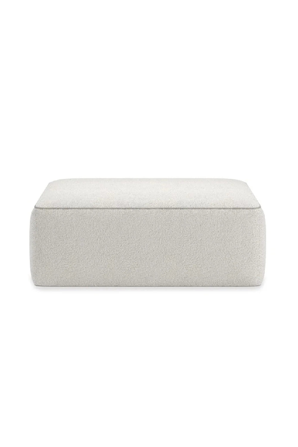 Luxury White Welted Sectional Sofa Modern Italian Style for Villa