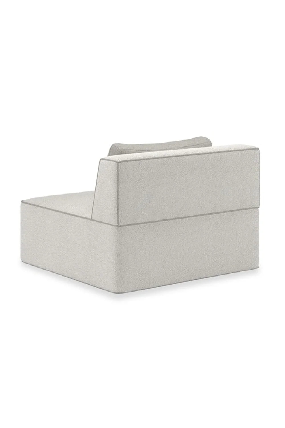 Luxury White Welted Sectional Sofa Modern Italian Style for Villa