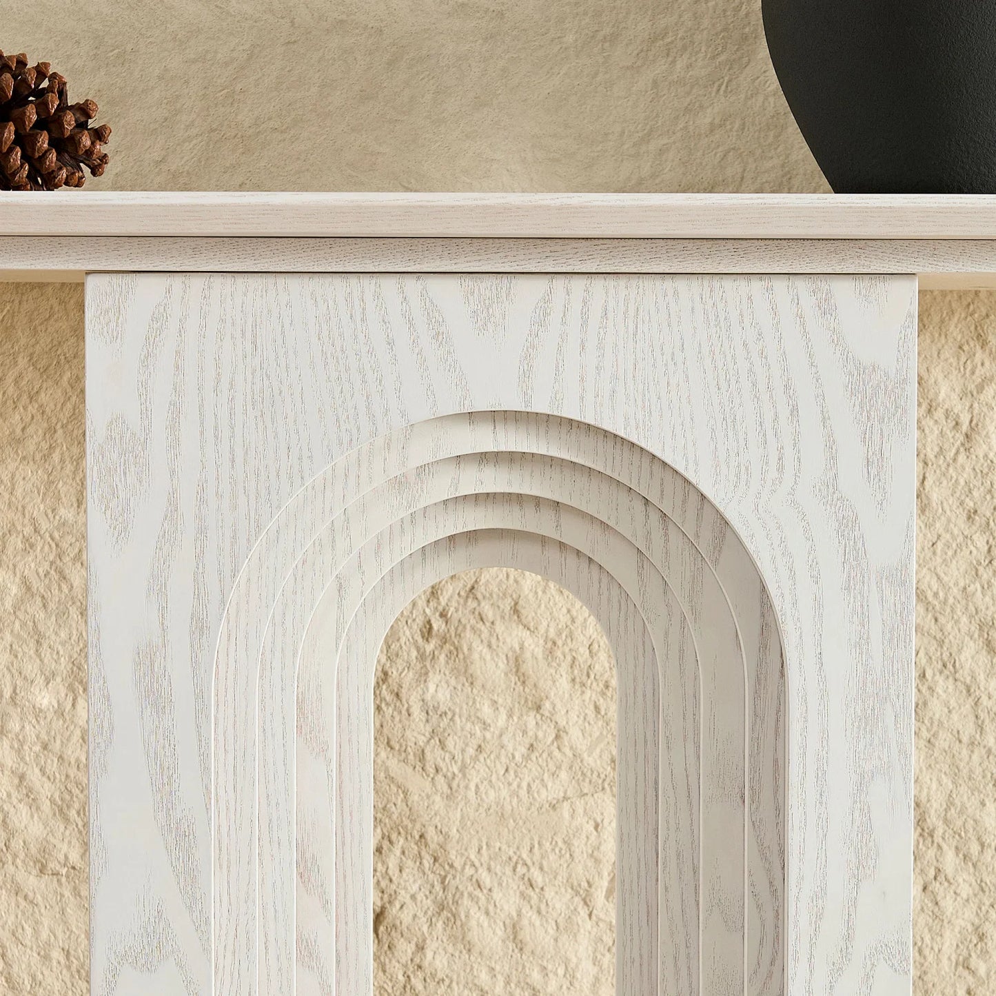 Luxury White Wood Console Table Modern Italian Style for Villa
