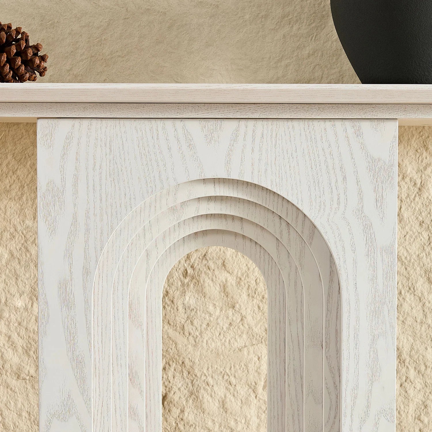 Luxury White Wood Console Table Modern Italian Style for Villa