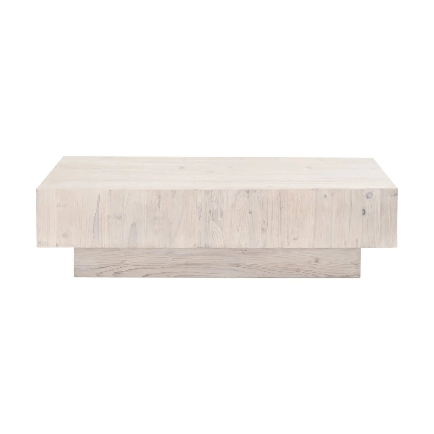 Luxury Whitewash Pine Wood Coffee Table Modern Italian Style for Villa