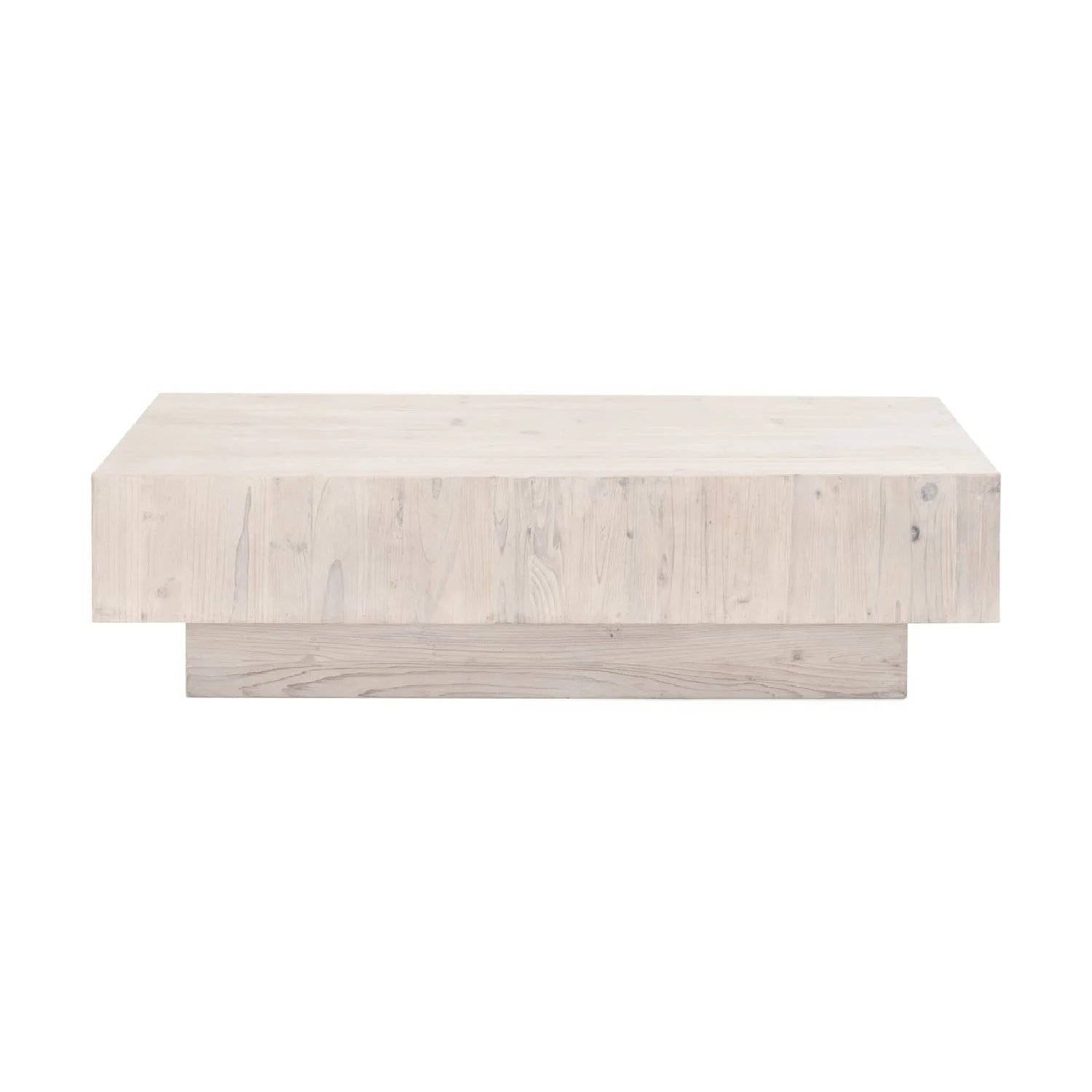 Luxury Whitewash Pine Wood Coffee Table Modern Italian Style for Villa