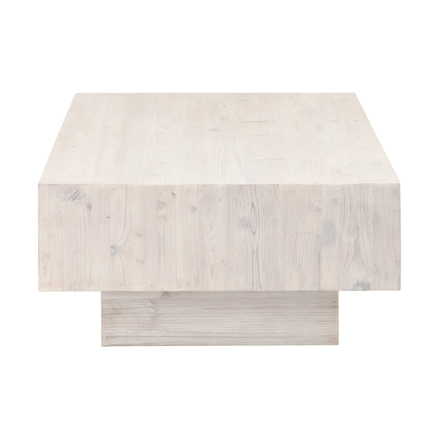 Luxury Whitewash Pine Wood Coffee Table Modern Italian Style for Villa