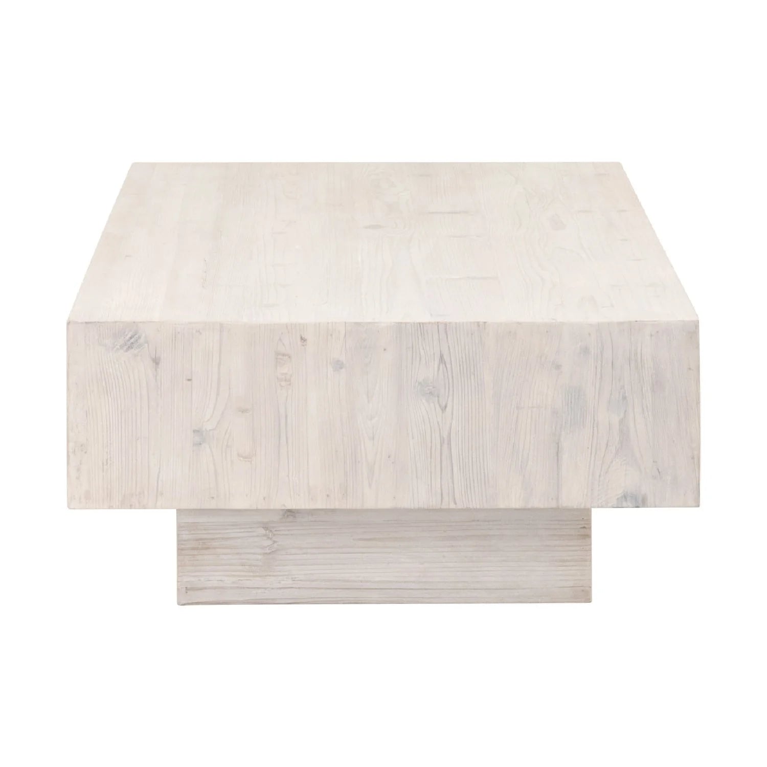 Luxury Whitewash Pine Wood Coffee Table Modern Italian Style for Villa