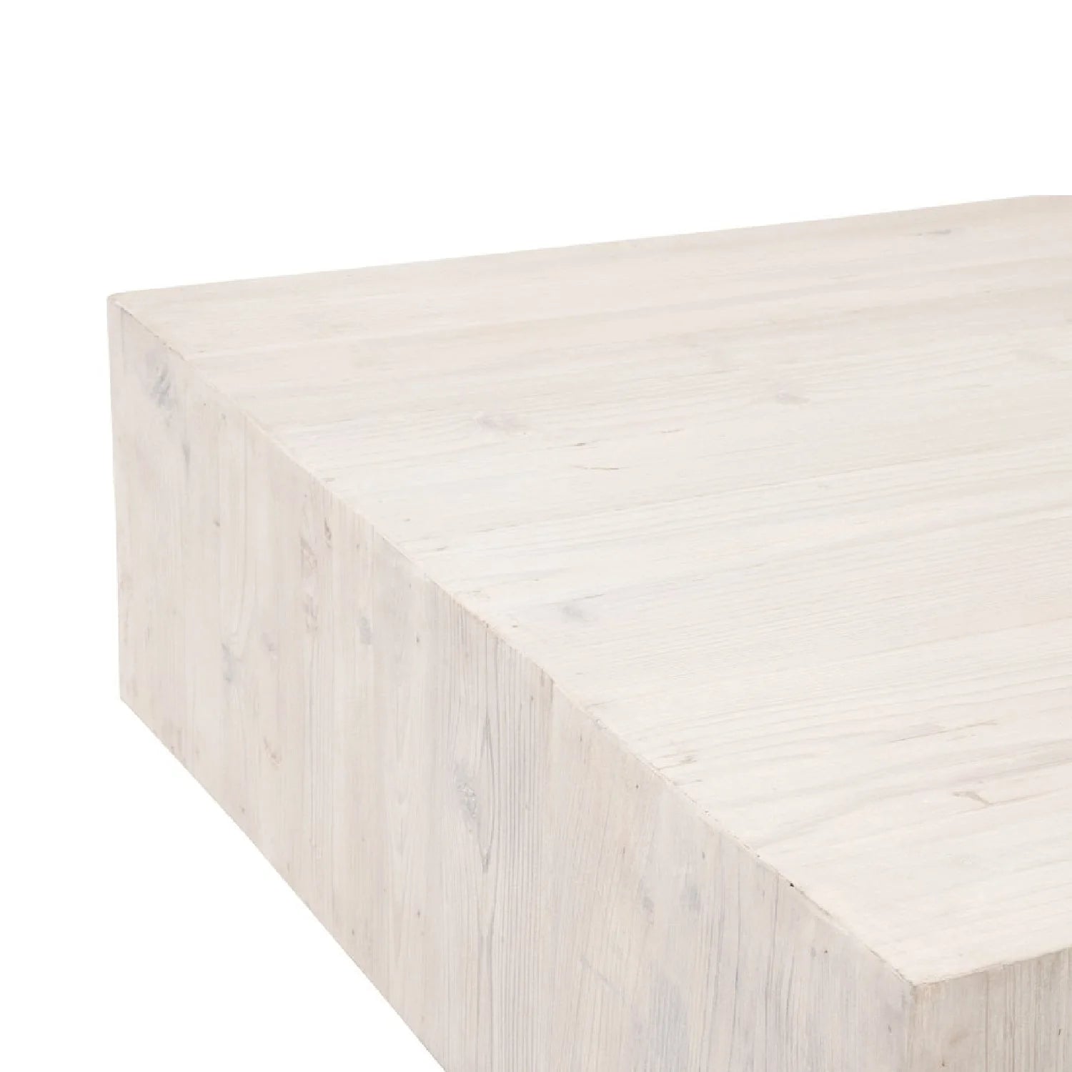 Luxury Whitewash Pine Wood Coffee Table Modern Italian Style for Villa