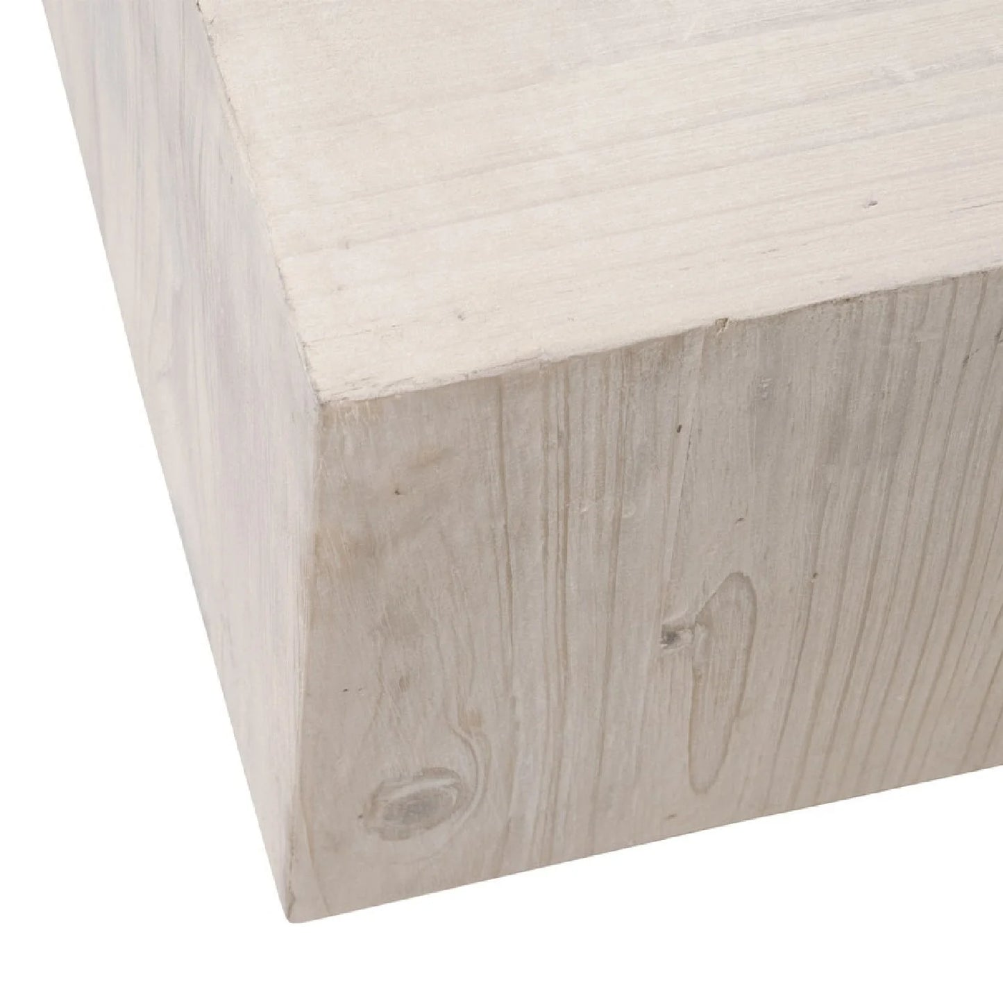 Luxury Whitewash Pine Wood Coffee Table Modern Italian Style for Villa