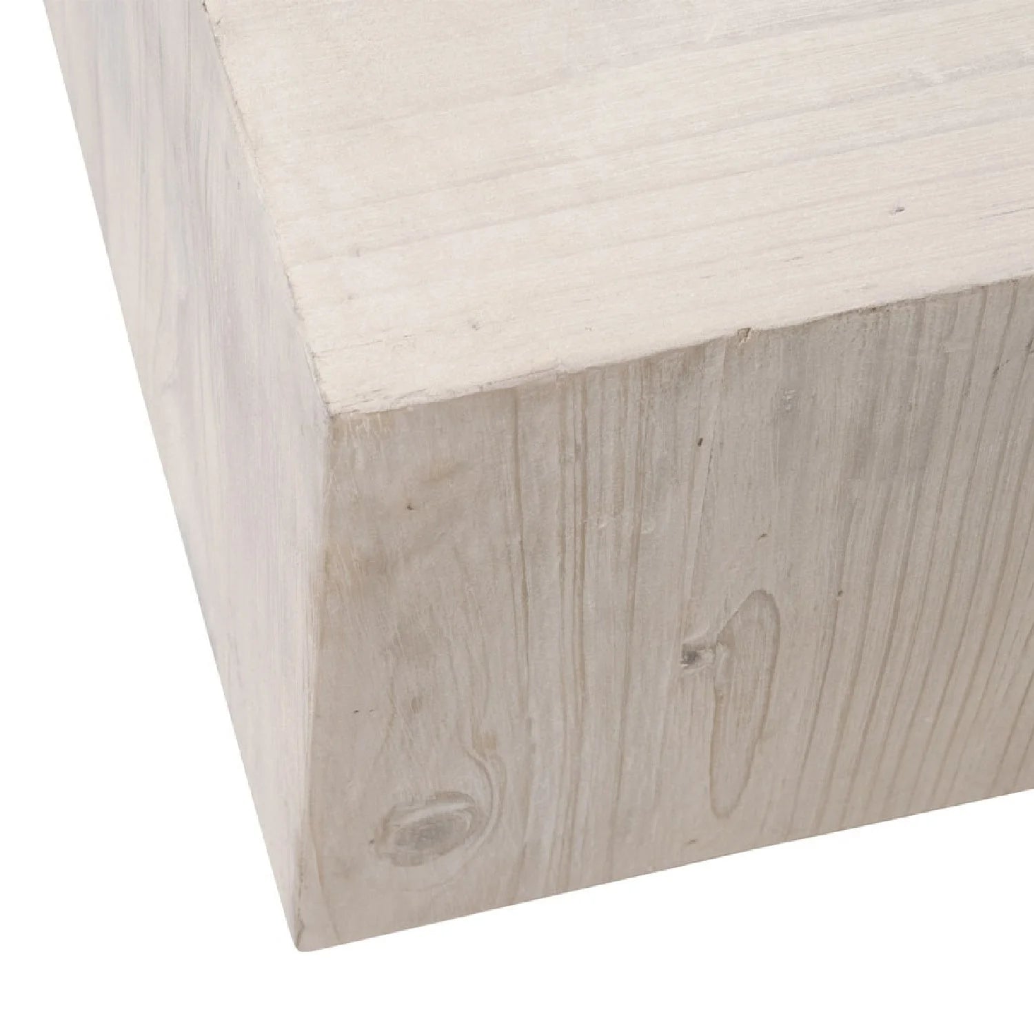 Luxury Whitewash Pine Wood Coffee Table Modern Italian Style for Villa