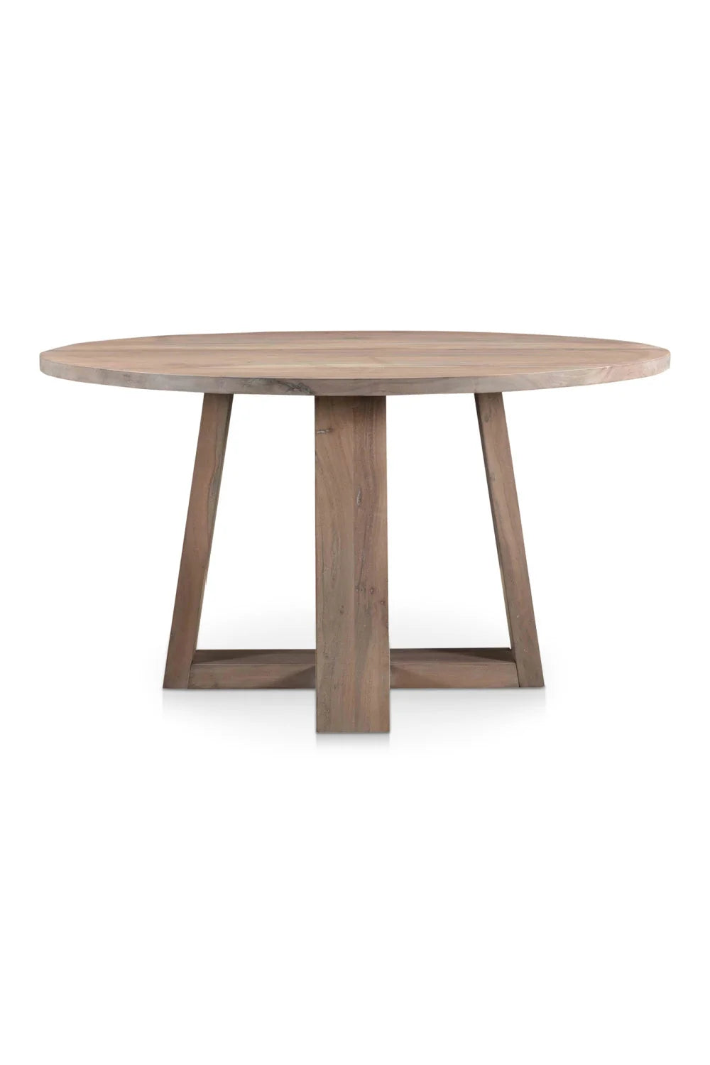 Luxury Whitewashed Acacia Round Dining Table Modern Italian Style for Villa