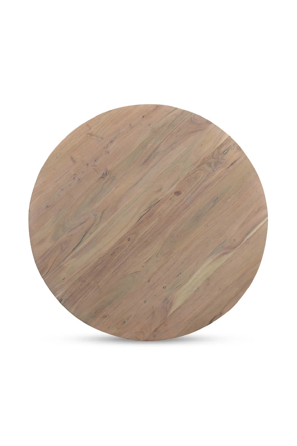 Luxury Whitewashed Acacia Round Dining Table Modern Italian Style for Villa