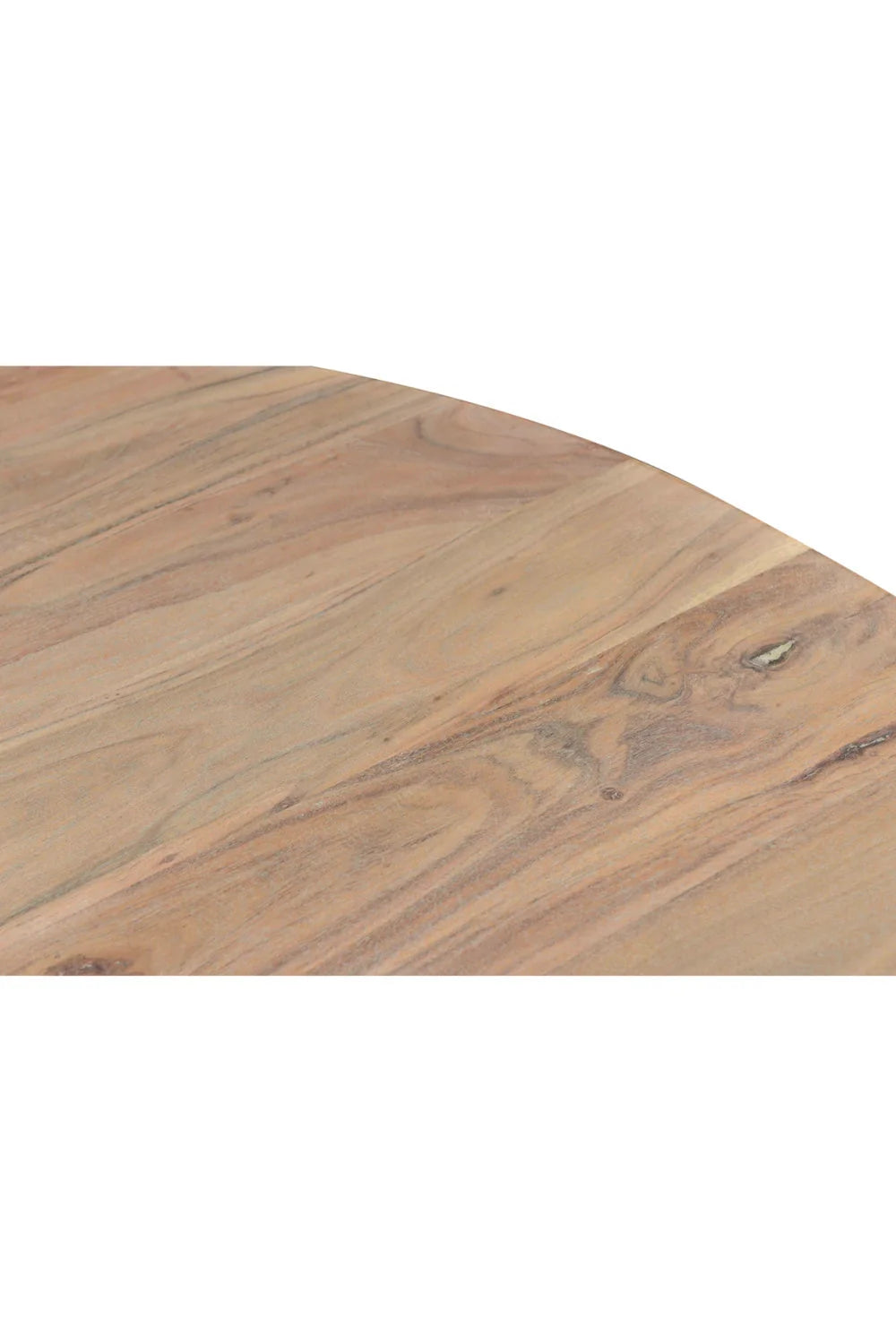 Luxury Whitewashed Acacia Round Dining Table Modern Italian Style for Villa