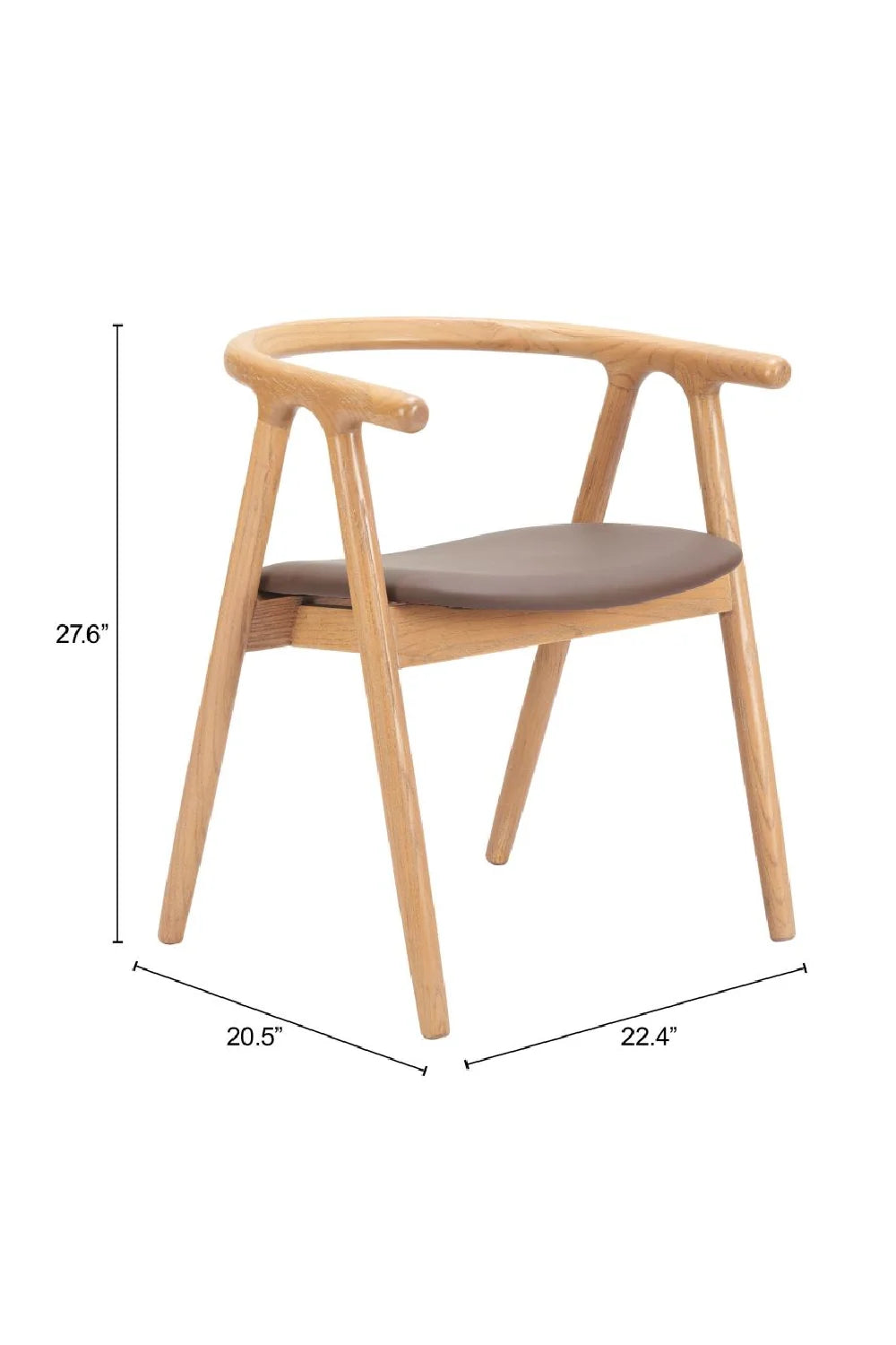 Luxury Whitewashed Elm Modern Dining Chair European Style for Villa