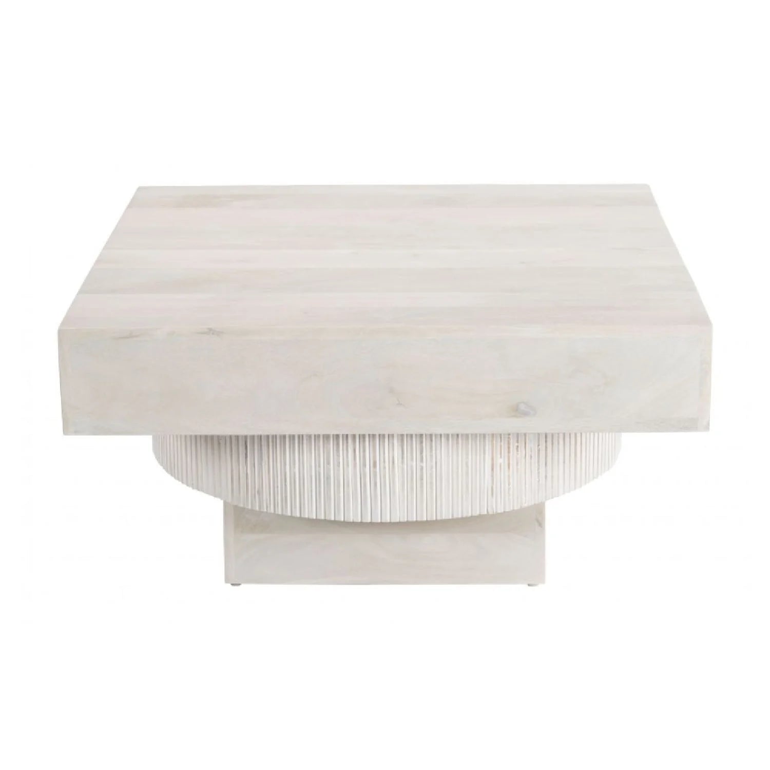 Luxury Whitewashed Mango Wood Coffee Table Modern Italian Style for Villa