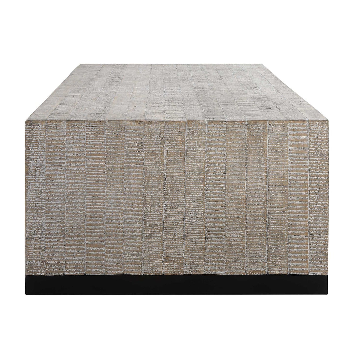 Luxury Whitewashed Wood Coffee Table Modern Italian Style for Villa