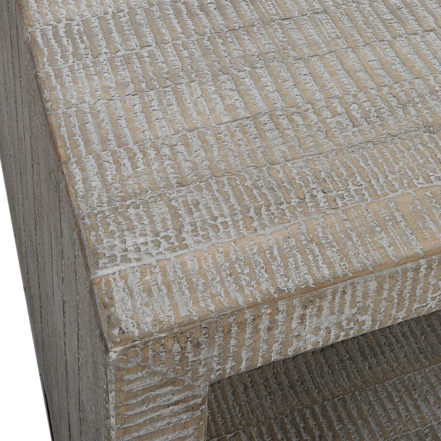Luxury Whitewashed Wood Coffee Table Modern Italian Style for Villa