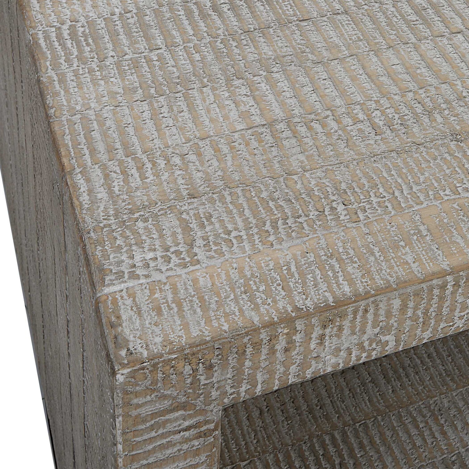 Luxury Whitewashed Wood Coffee Table Modern Italian Style for Villa