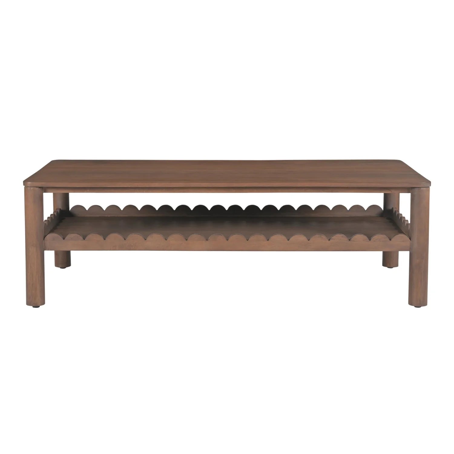 Luxury Wiley Scalloped Wooden Coffee Table Modern Italian Style for Villa