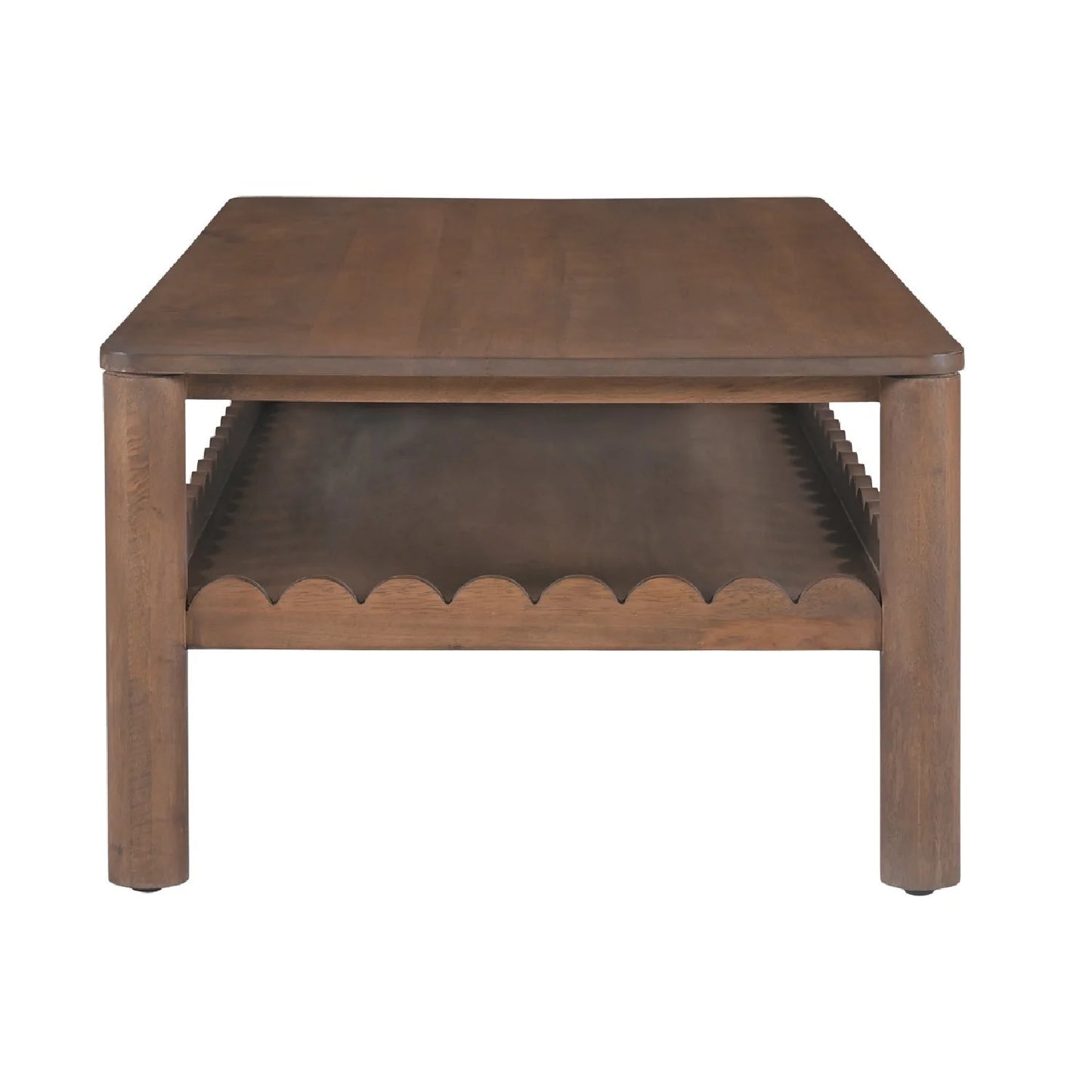 Luxury Wiley Scalloped Wooden Coffee Table Modern Italian Style for Villa
